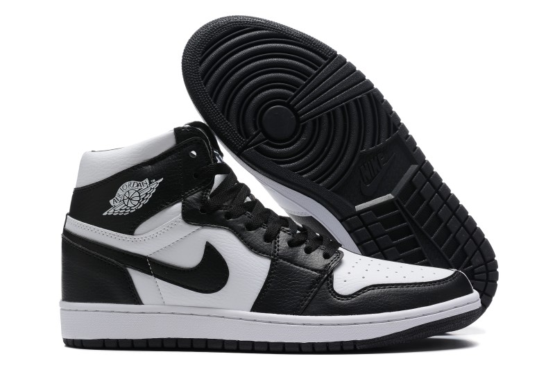 Men's Running Weapon Air Jordan 1 Black White Shoes 0407 Men's Running Weapon Air Jordan 1 Black White Shoes 0407